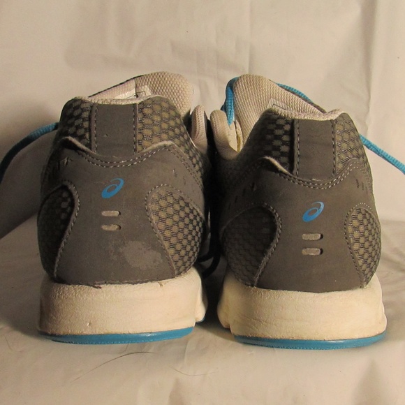 Asics Gray and Blue Athletic Shoes - Picture 5 of 7